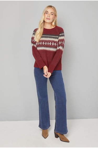 Petite Fairisle Crew Neck Jumper
