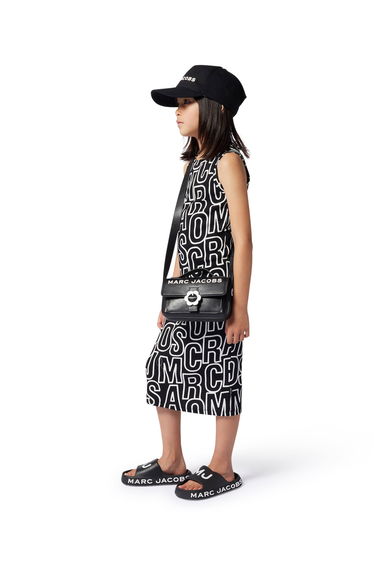 Girls Sleeveless Logo Dress in Black