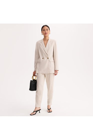 Ankle Grazer Cigarette Trousers in Linen/Viscose