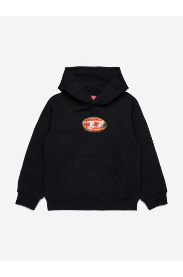 Boys Oval D Logo Hoodie in Black
