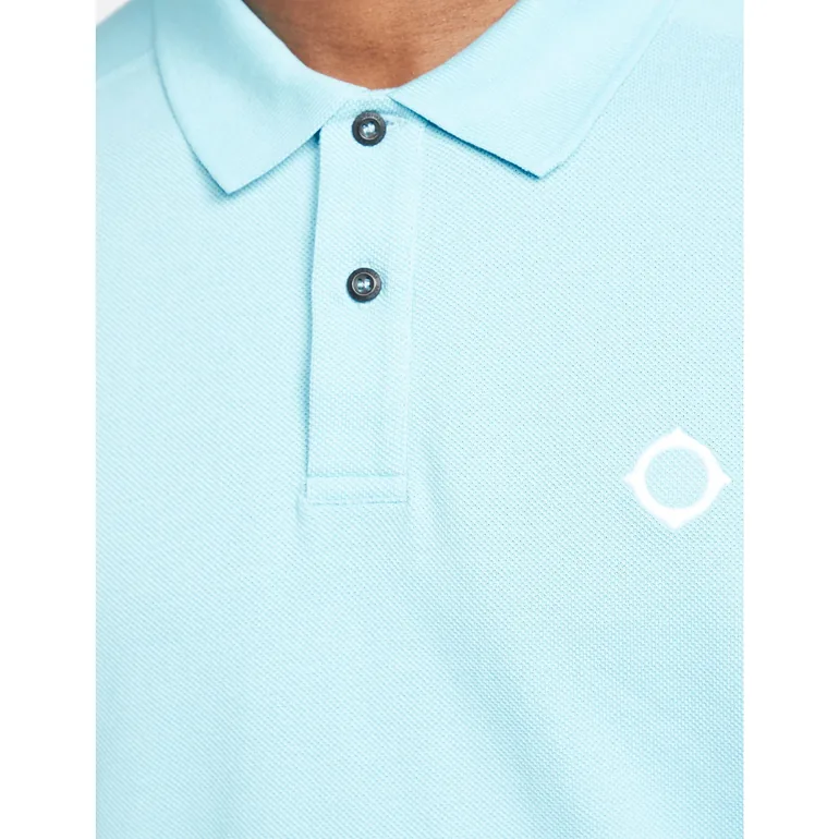 Men's MA.STRUM Pique Polo Shirt in Blue - 4