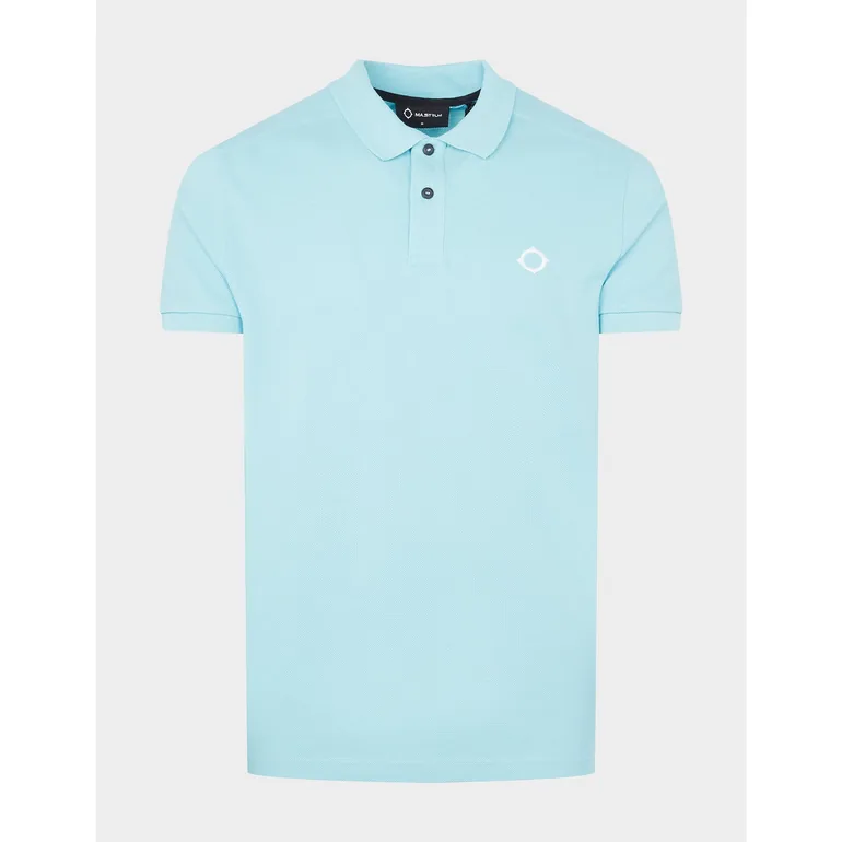 Men's MA.STRUM Pique Polo Shirt in Blue