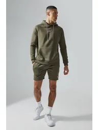 Man Active Gym Training Hoodie & Short Set