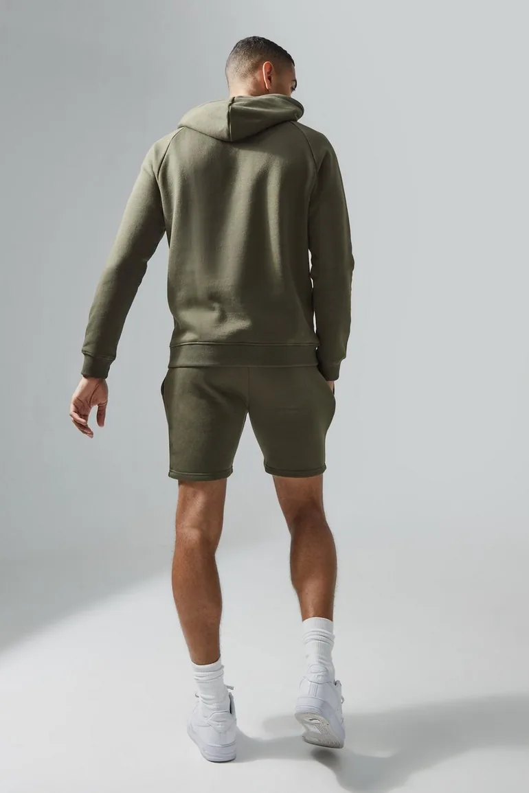 Man Active Gym Training Hoodie & Short Set - 1