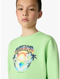 Casablanca Kids Casa Airspray Print Sweatshirt in Green - 4