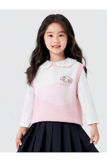 Girls' Colored Knitted Vest
