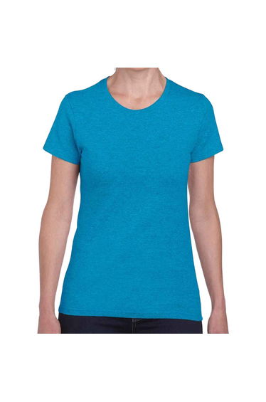 Gildan Womens/Ladies Heather Cotton Heavy T-Shirt - Sapphire Blue Heather