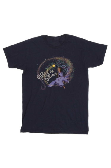 Wish Boys Watch Us Shine Cotton T-Shirt - Navy Blue