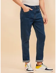 Mid Rise Plain Regular Fit Jeans - 4