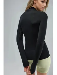 BUSEM Slim Fit Half Turtleneck Blouse - 2