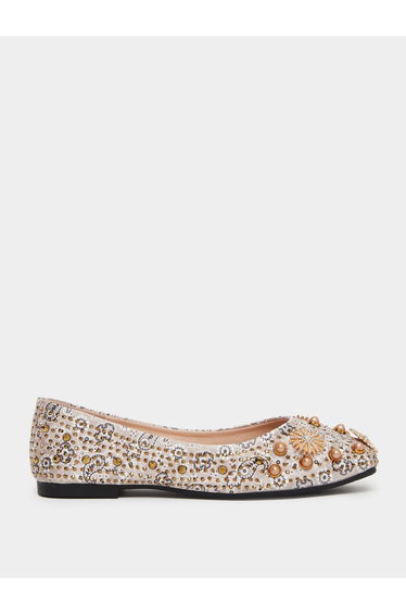 Women Brown Embellished Ballerina
