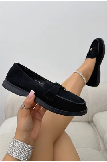 Lemonade Velvet Crush Refined Ease Slip-On Loafers Black