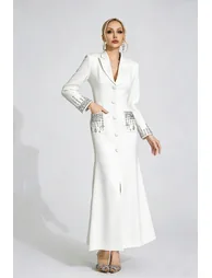 Beca White Diamond Maxi Dress