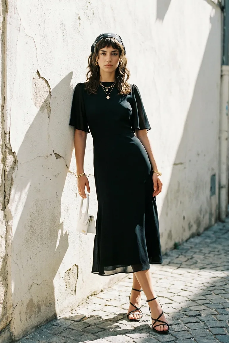 chinese dress ladies Women's 2025 Summer Boho Mini Dress Puff Short Sleeve Ruffle Hem Smock Dress  Casual Round Neck Solid A-Line Sun Dress Black at Amazon Women's Clothing  store