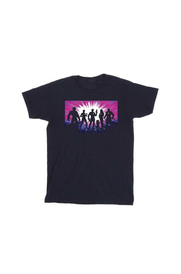 Guardians Of The Galaxy Volume 3 Girls Silhouette Cotton Cut Out T-Shirt - Navy Blue