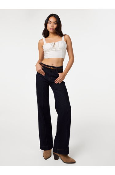 Tie Front Milkmaid Crop Top