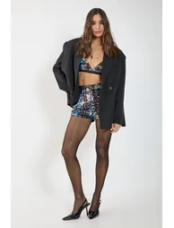 Check Sequin Bralette