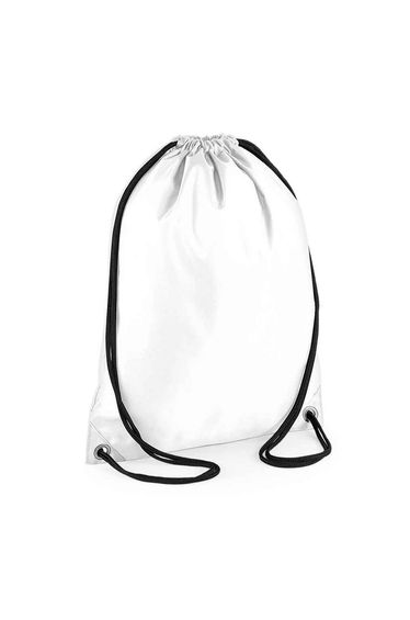 Bagbase Budget Drawstring Bag - White