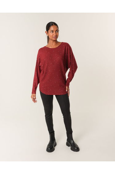Jumper With Silver Rhinestones
