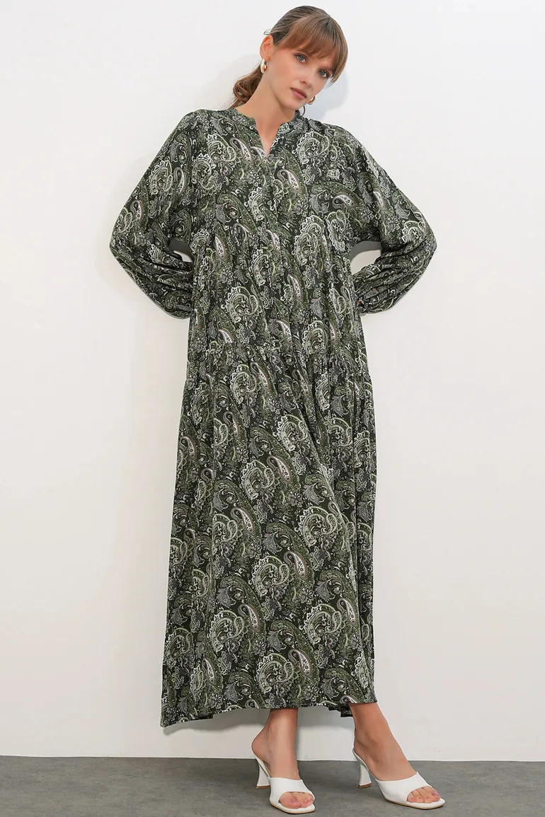 BDART Patterned V-Neck Maxi Dress - 3