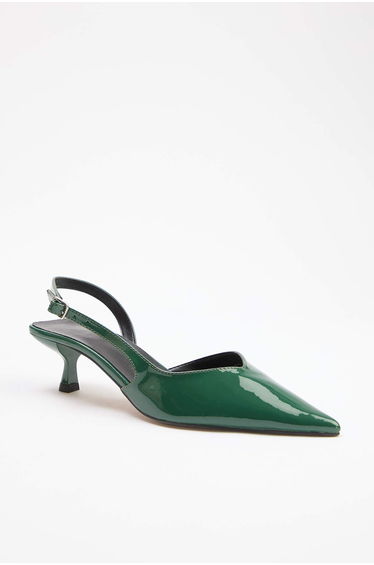 Green Patent Leather 4.5 cm Women's Classic Heeled Shoes