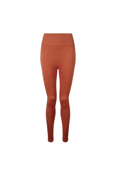 TriDri Women/Ladies Seamless 3D Fit Multi-Sport Sculpt Solid Colour Leggings - Rust