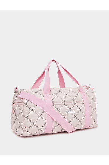 Women Pink Stitch Pattern Gym Bag