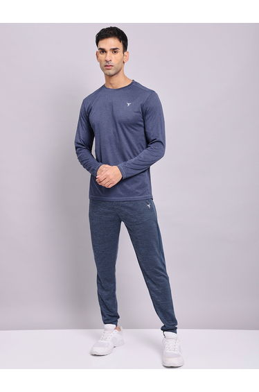 Men Plain Slim Fit Track Pants with Techno Dry