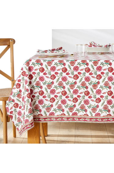 Bhojan Floral 100% Washed Cotton Tablecloth