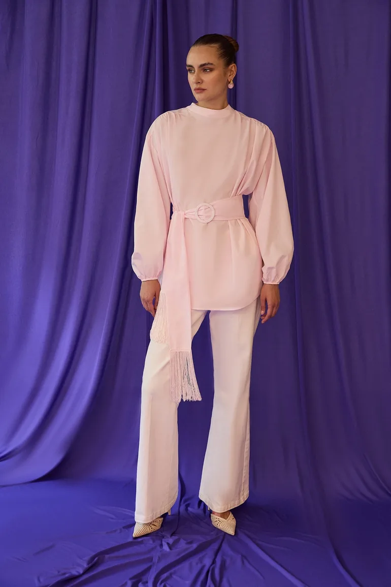 Belted Poplin Runic