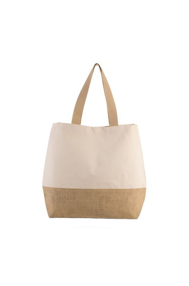Kimood Canvas And Jute Shopper Bag - Natural/Natural
