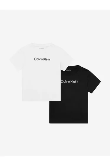 Calvin Klein Kids 2 Pack T-Shirt Set in Black