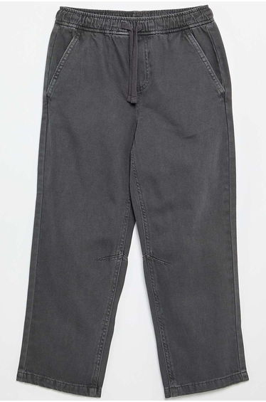 Relaxed Fit Trousers with Elasticated Waist GREY