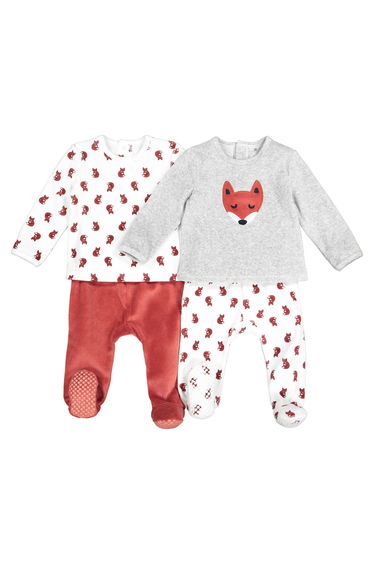 Pack of 2 Velour Pyjamas