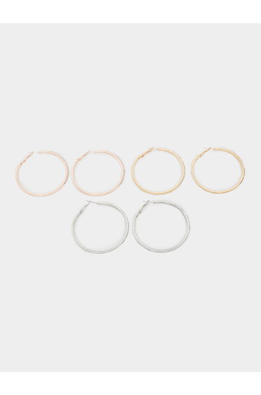 Pack of 3 - Multi-Tone Hoop Earrings