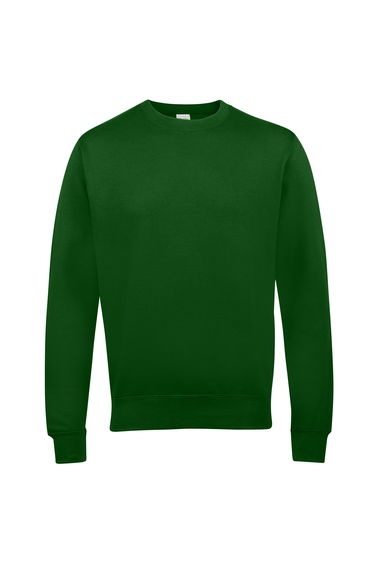 AWDis Just Hoods AWDis Unisex Crew Neck Plain Sweatshirt - Bottle Green
