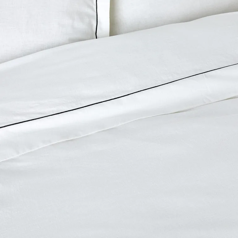 Metis Bourdon Cotton and Washed Linen Fitted Sheet - 3