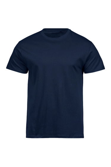 Tee Jays Mens Unlabeled Enzyme Washed T-Shirt - Navy