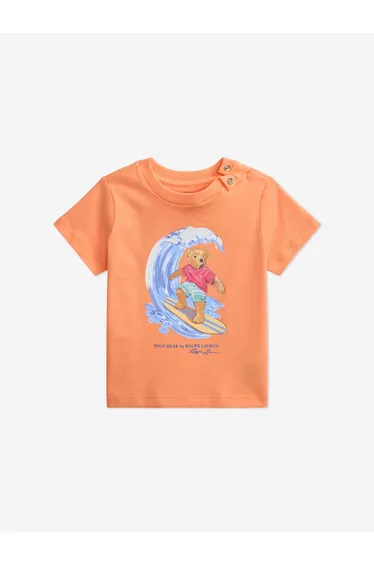 Ralph Lauren Baby Boys Polo Bear Jersey T-Shirt in Orange