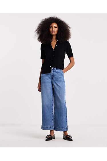Light Wash 99/1 Crop Wide Jean