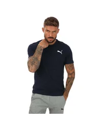 Men's Puma Small Logo T-Shirt in Blue - 1
