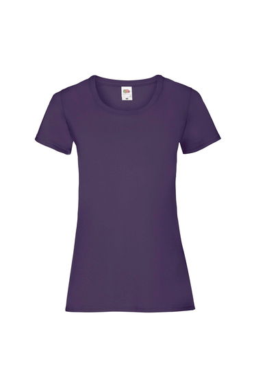Fruit Of The Loom Ladies/Womens Lady-Fit Valueweight Short Sleeve T-Shirt (Pack Of 5) - Purple