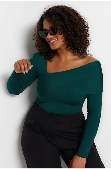 Plus Size Sweater - Green - Regular fit
