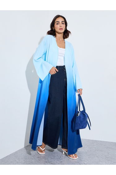 front open ombre Abaya