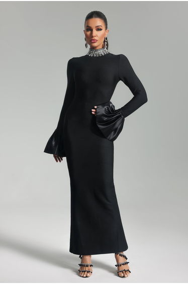Virginie Diamante Bandage Maxi Dress