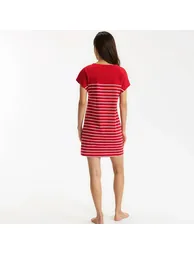 Striped Short Sleeve Nightshirt - 1