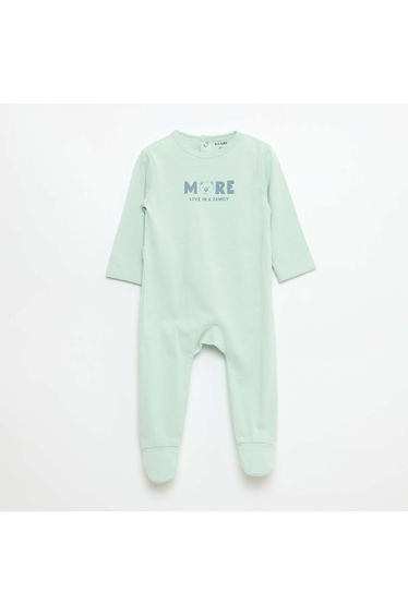 Long-Sleeved Footed Pajamas BLUE