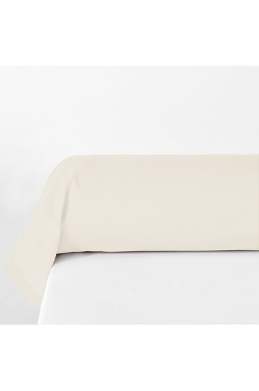 Plain 100% Organic Cotton Percale 200 Thread Count Bolster Pillowcase