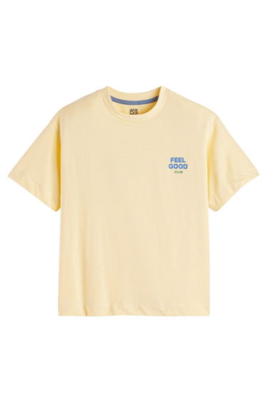 Back Print T-Shirt with Short Sleeves