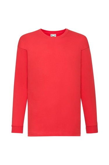 Fruit Of The Loom Childrens/Kids Long Sleeve T-Shirt - Red